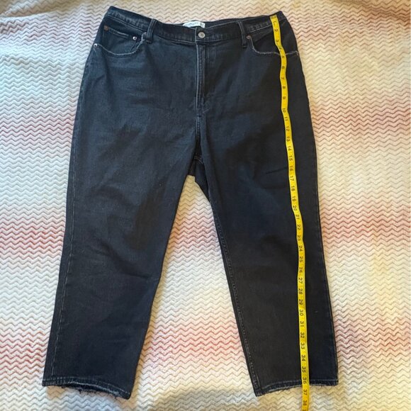 Abercrombie & Fitch Curve Love Ankle Straight High Rise Jeans - Size 16/33 Short - Picture 5 of 12